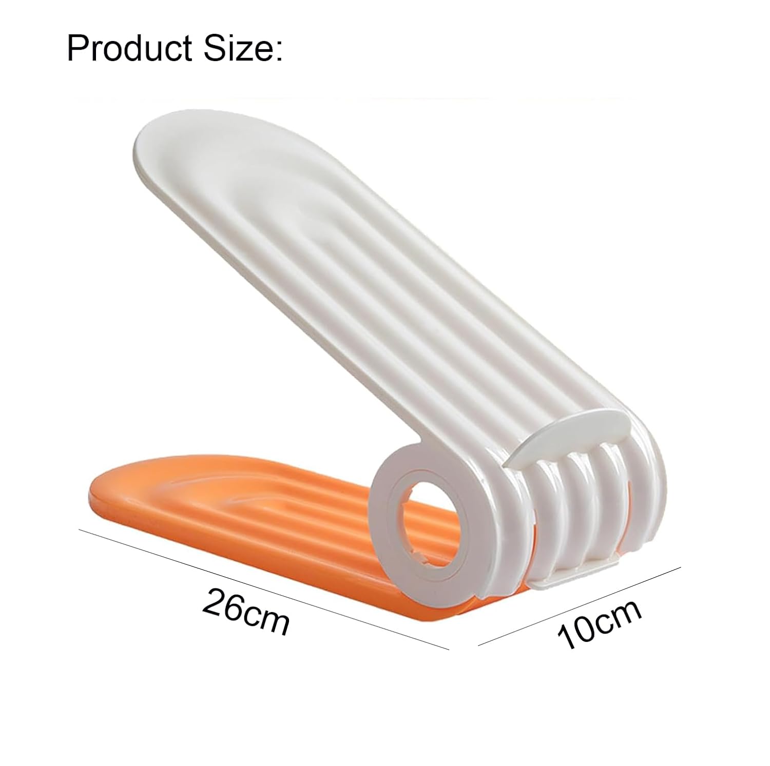 Shoe Slots Organizer Double Deck Shoe Holder- Orange