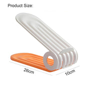 Shoe Slots Organiser Double Deck Shoe Holder-Grey