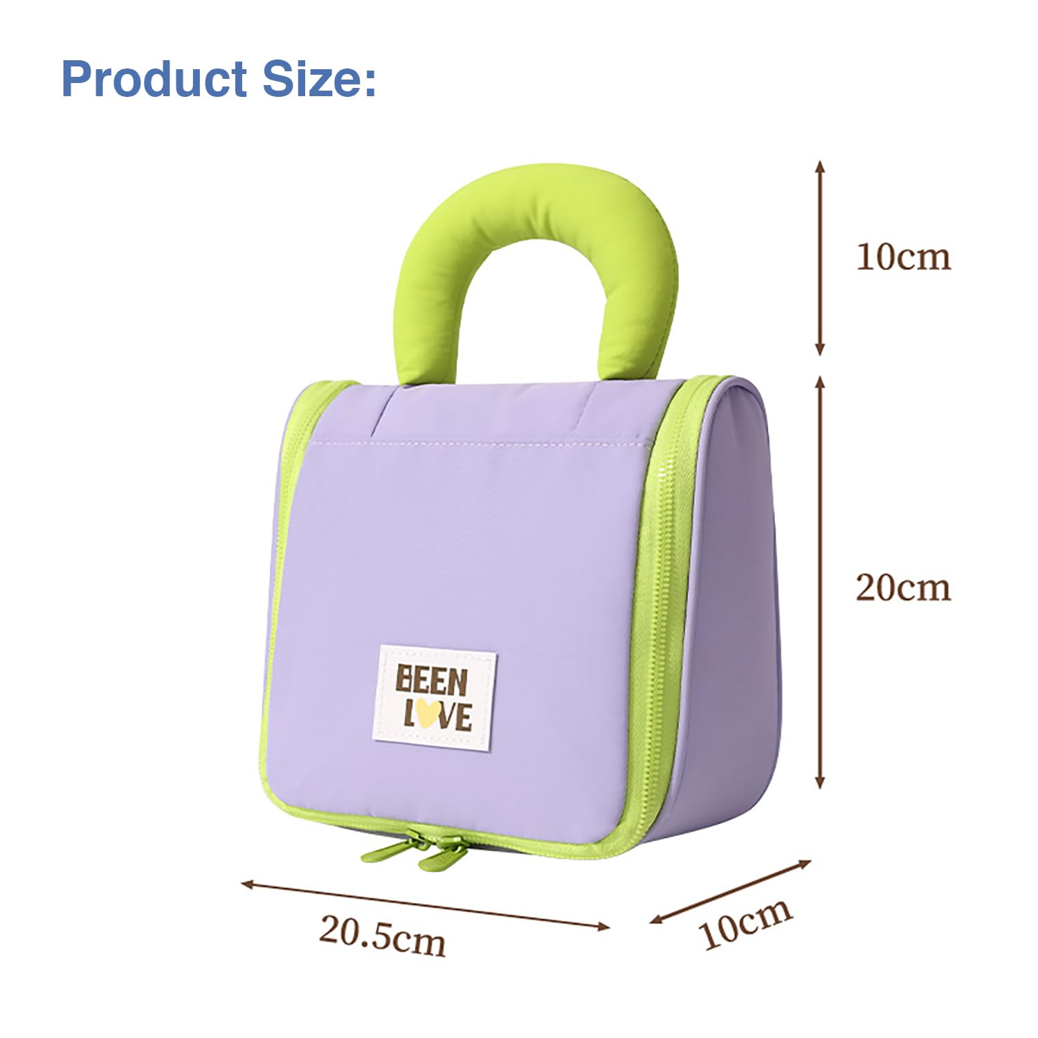 Hanging Toiletry Bag for Women – Water-Resistant Travel Makeup Organizer with Multiple Compartments & Padded Handle