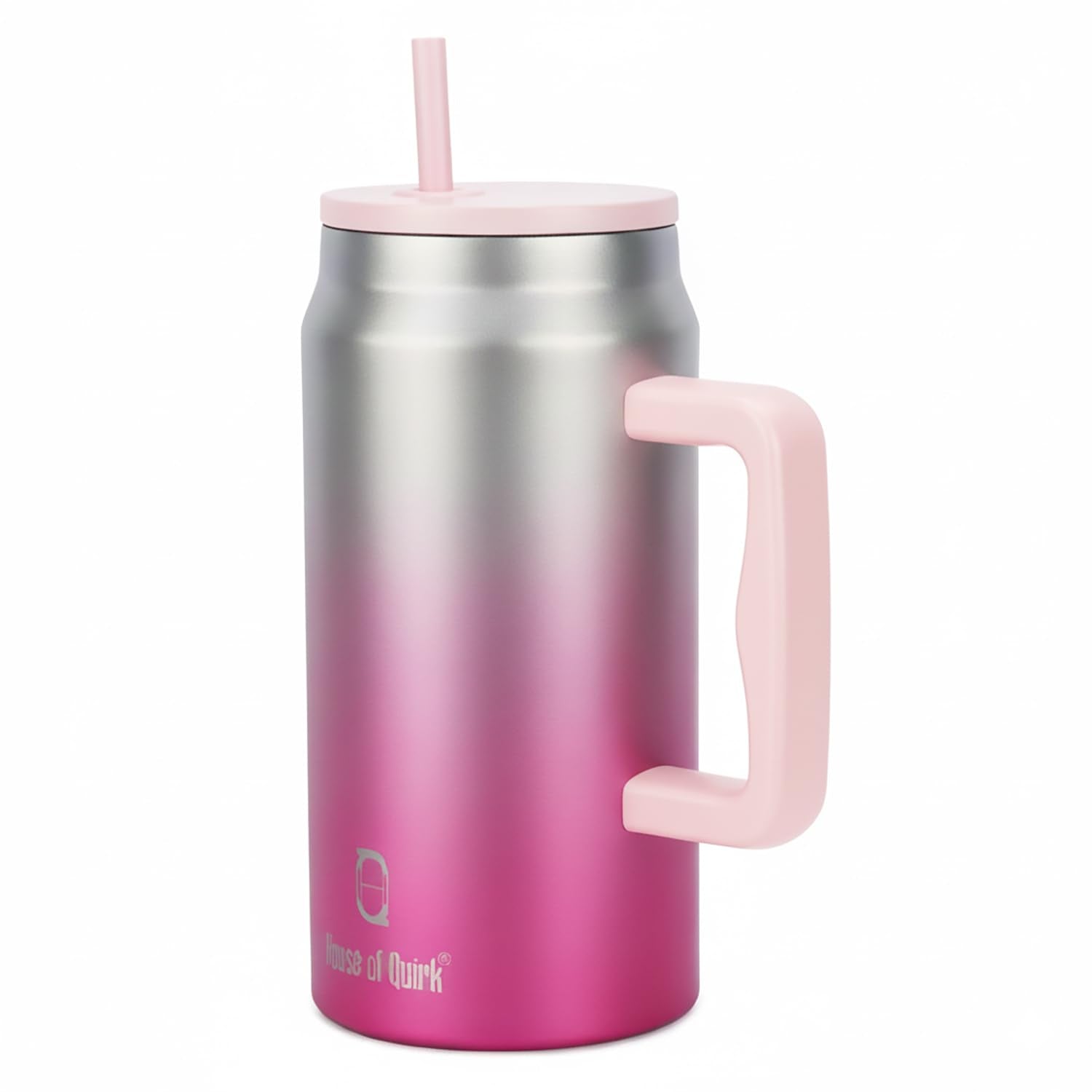 1500ML Mug Tumbler with Handle and Straw Lid (Printed)