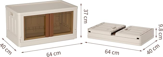 Plastic Storage Bins for Closet Organizers 72Litre (Beige) (Set of 1)