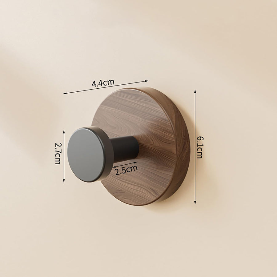 Wall Mounted Adhesive Hooks – Set of 4 Heavy-Duty Multipurpose Hooks (Brown)