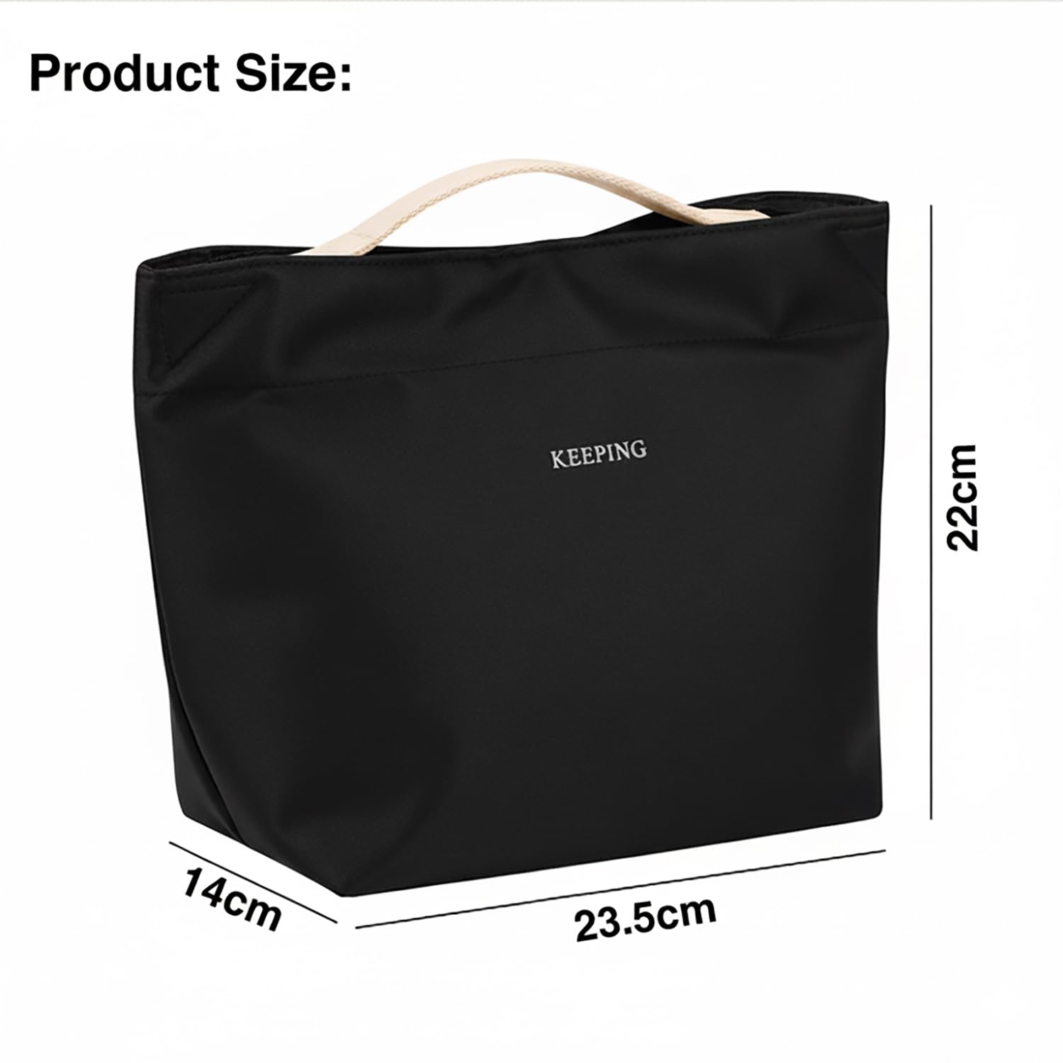 Insulated Lunch Bag – Aluminum Foil Lined Thick Thermal Lunch Box Handbag for Office, Work & Students