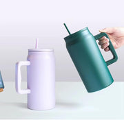 1500ML Mug Tumbler with Handle and Straw Lid