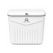 7L Hanging Kitchen Trash Can with Lid, Wall Mounted & Cabinet Door Waste Bin