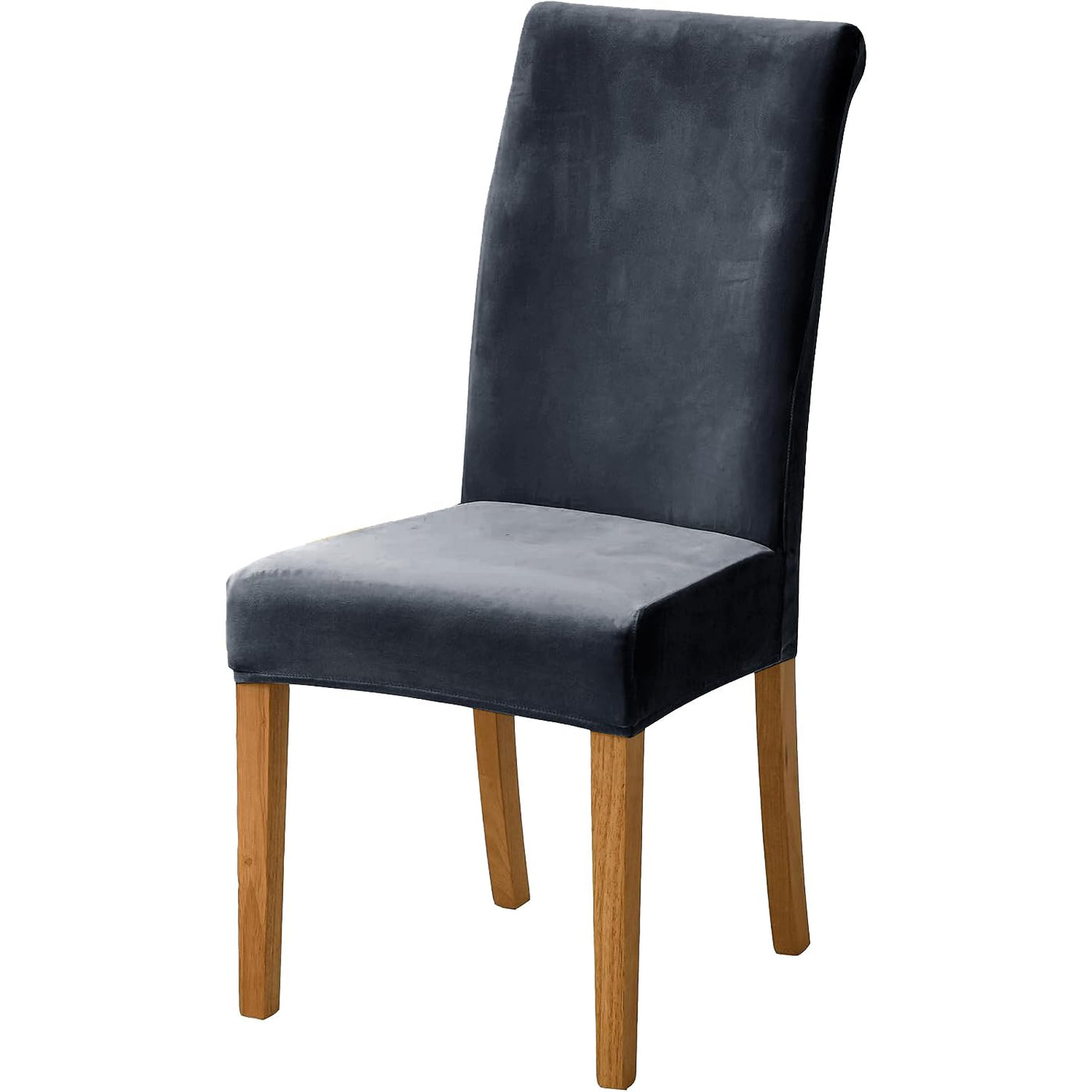 Elastic Chair Cover Velvet (Dark Blue)