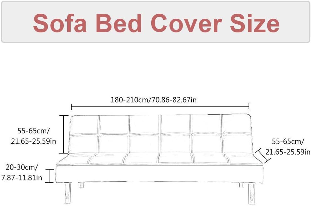 Sofa Slipcover Armless Futon Cover Printed Folding Couch Shield Sofa Cover