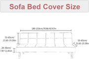 Sofa Slipcover Armless Futon Cover Printed Folding Couch Shield Sofa Cover