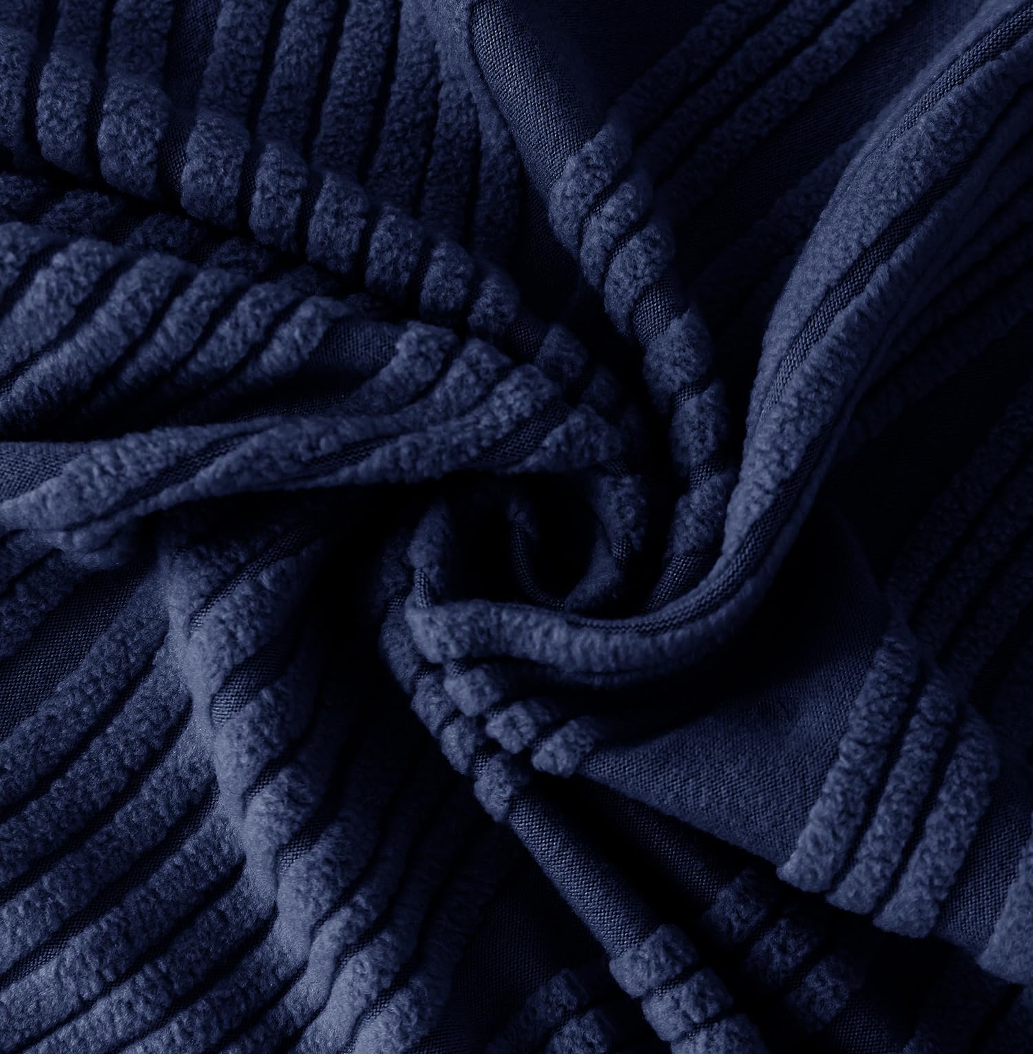 Universal Jacquard Crizzle Pattern Fabric Sofa Cover (Navy Blue)