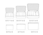 Packing Cubes Space Savers Bags Travel pouches Set of 6 pcs