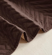 Quilted Polyester Sofa Cover Mat Furniture Protector (Brown)