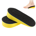 Height Increasing Heel Pad – 3 cm Lift Silicone Insoles (1 Pair, Yellow/Black)