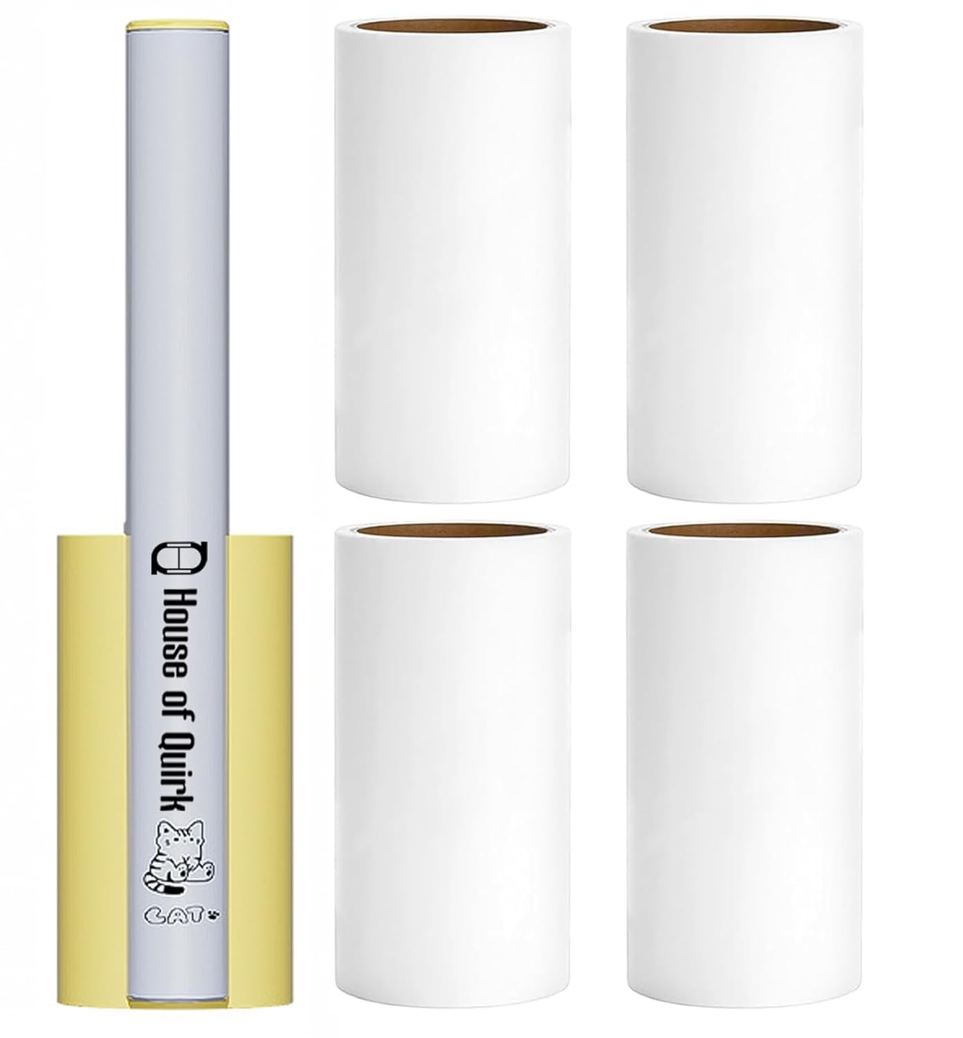 Portable Lint Roller for Pet Hair – 4-Pack, 240 Sheets Total (60 Sheets Each)