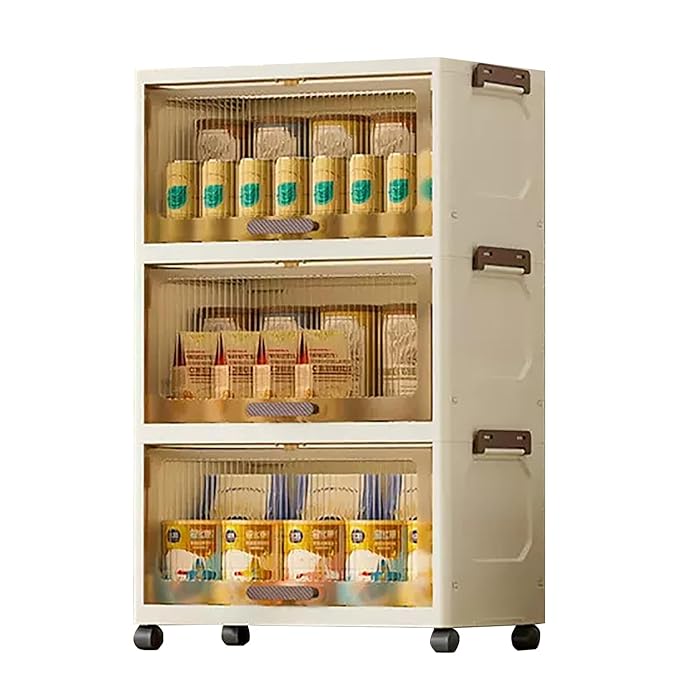 Foldable Storage Box, Closet Organizers and Storage (48 cm, Beige)
