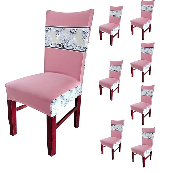 Elastic Chair Cover Stretch Removable Washable (Peach Florals)
