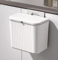 Hanging Kitchen Trash Can With Lid Hanging Wall Storage Bucket (7 lItre, White)