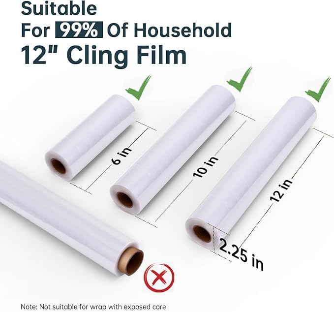 Magnetic Plastic Wrap Dispenser with Paper Towel Holder