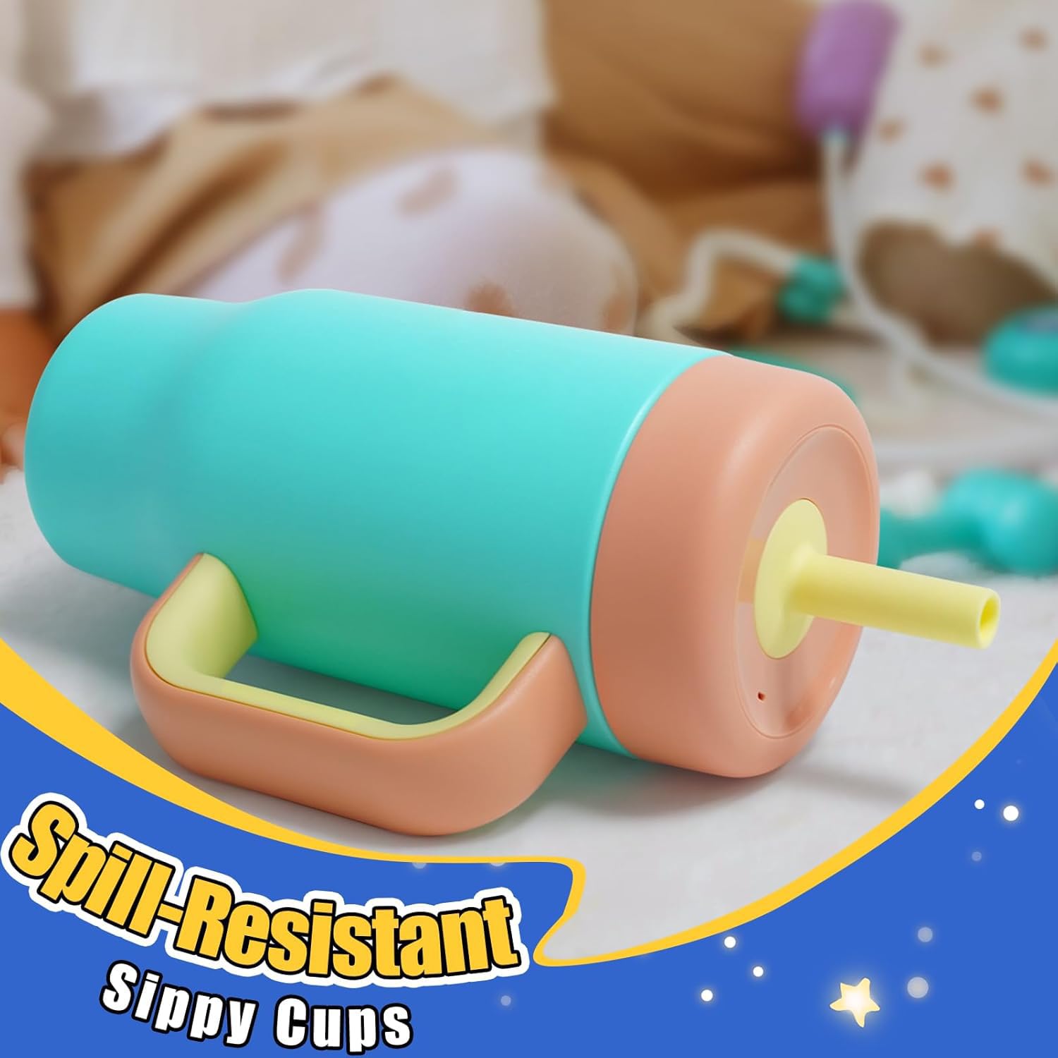 530ML Kids Tumbler Stainless Steel with Handle & Lid