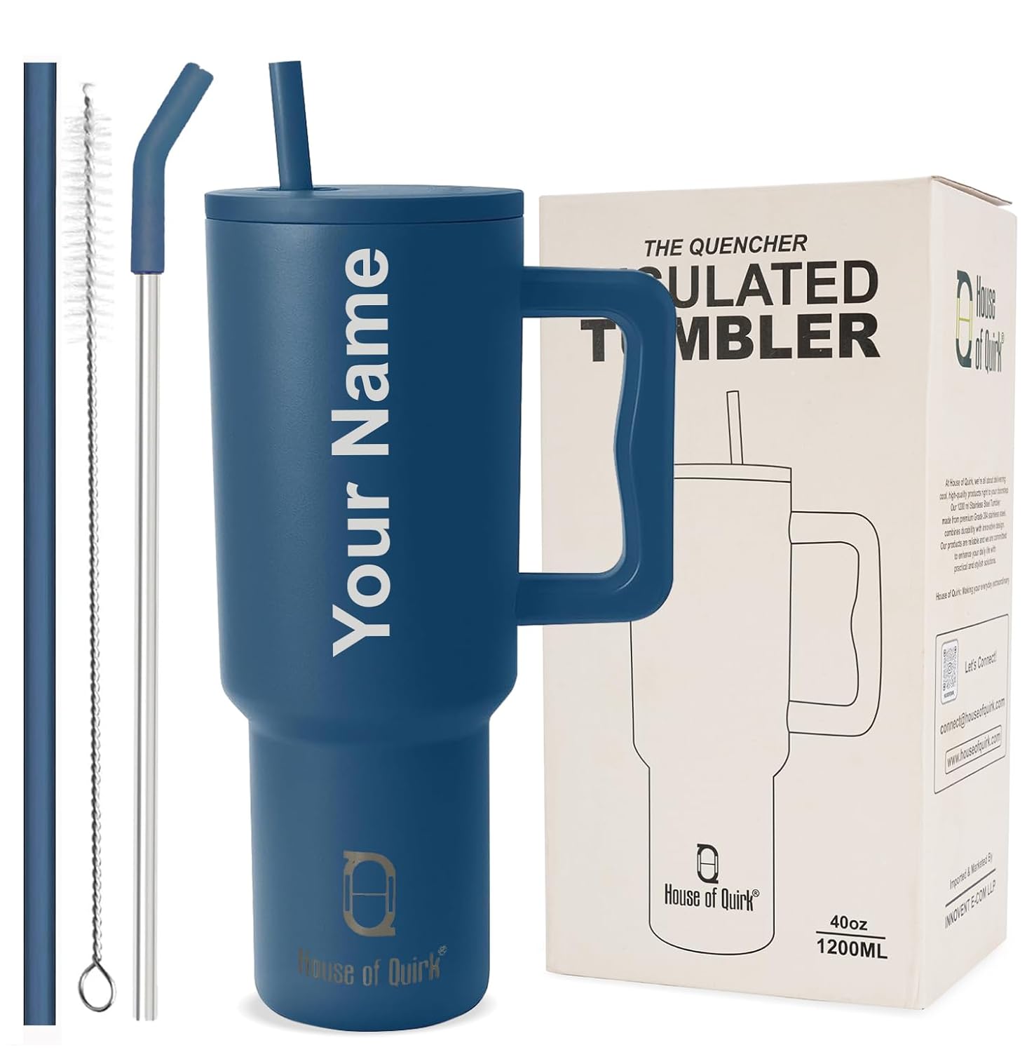 1200ML Custom Name – Personalized Stainless-Steel Vacuum Insulated Tumbler(Non-Returnable & Non-Replaceable)