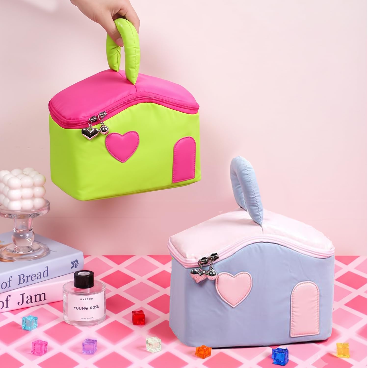 Large Capacity Makeup Bag for Women, Portable Cosmetic Organizer