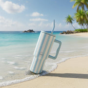 1200ML Stainless Steel Tumbler with Lid, Handle & Straws - (1200 ML)