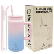 1500ML Mug Tumbler with Handle and Straw Lid