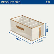 5 Grid Storage Box Organizer - Beige