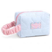 Korean Quilted Makeup Bag for Women, Heart Pattern Cosmetic Pouch
