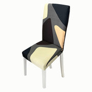 Printed Chair Cover-(Brown Cubes)