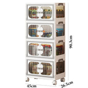 Storage Box Wardrobe with Wheels (45cm, White)