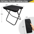 Lightweight Folding Camping Stool with Carry Bag – 10" Portable Outdoor Seat"