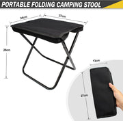 Lightweight Folding Camping Stool with Carry Bag – 10" Portable Outdoor Seat"