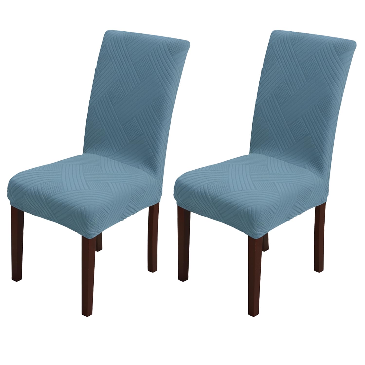 Universal Fit Elegant Jacquard Chair Cover – 220 GSM Stretch Fabric (Light Blue)
