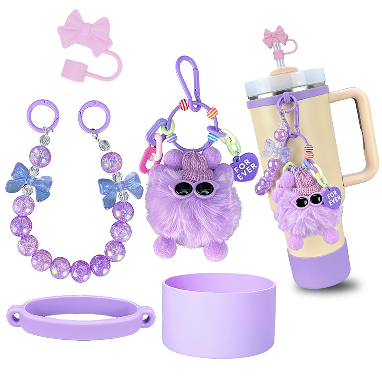 5 Accessories Set 40oz & 30oz Tumbler (Tumbler Not Included)