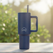 Stainless Steel Vacuum Tumbler with Straw and Lid & Handle - (1200 ML) (Solid colors)