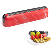 Aluminum Foil & Plastic Wrap Dispenser with Cutter - Red