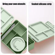 Dinosaur Print Bento Lunch Box, 1800ml with 300ml Removable Bowl