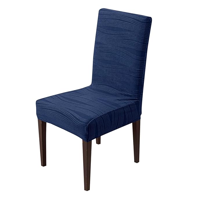 Stretchy Universal Jacquard Waterproof Chair Cover (Navy Blue)