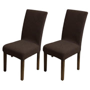 Universal Fit Elegant Jacquard Chair Cover – 220 GSM Stretch Fabric (Brown)
