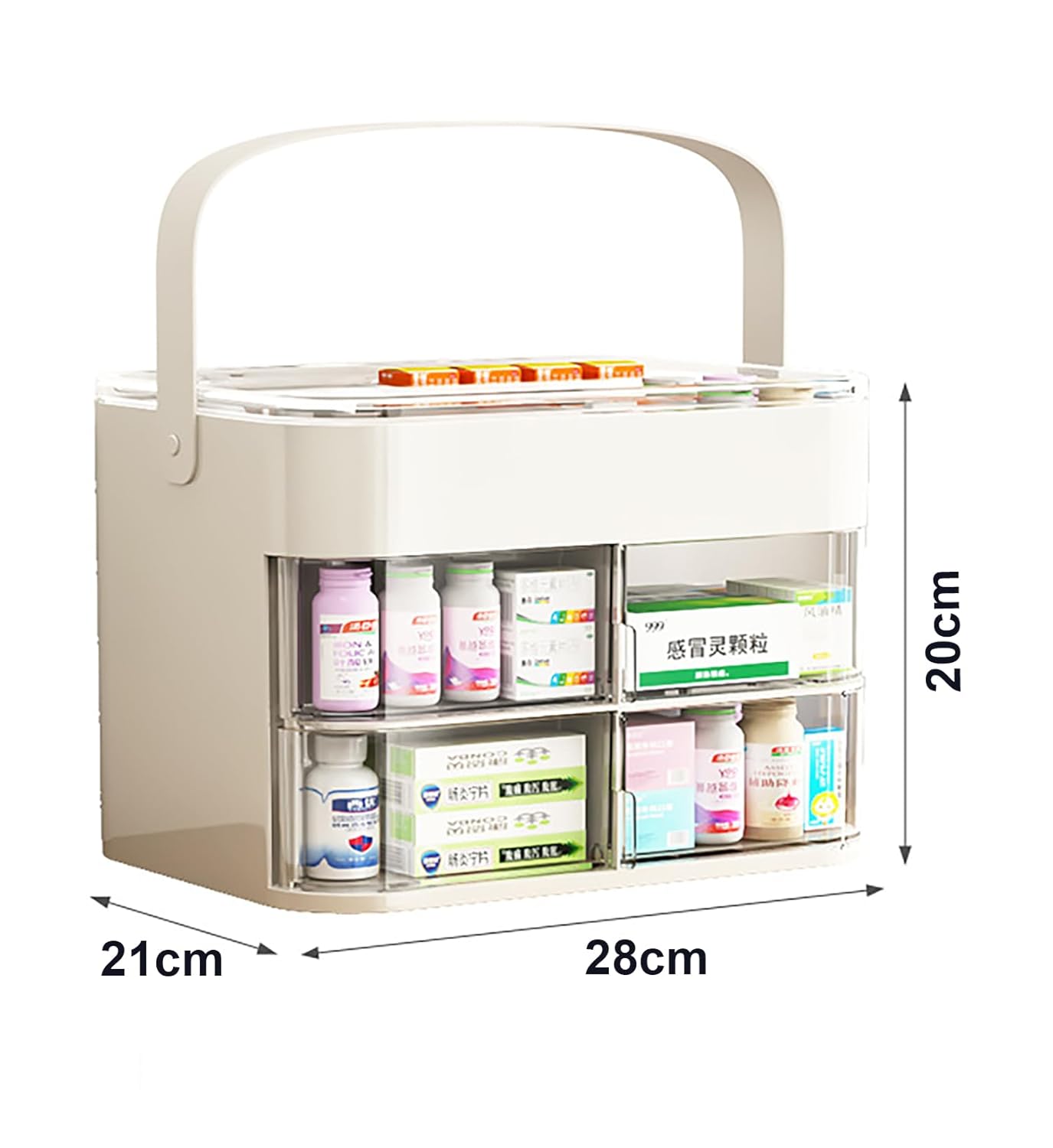 Large Capacity Multi-Layer Medicine Storage Box – Home & Family First Aid Organizer
