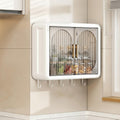 Wall Mounted Bathroom Storage Rack – Punch-Free Magnetic Storage Box White (Large)