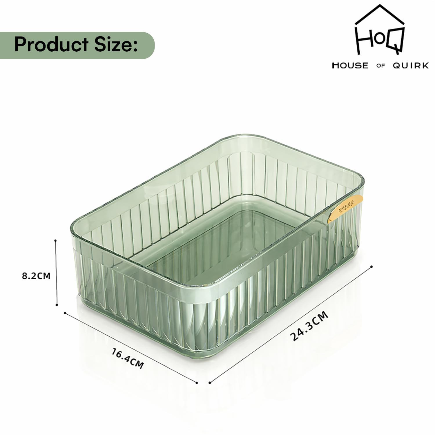 Acrylic Transparent Open Lid Small Decorative (Set of 2)