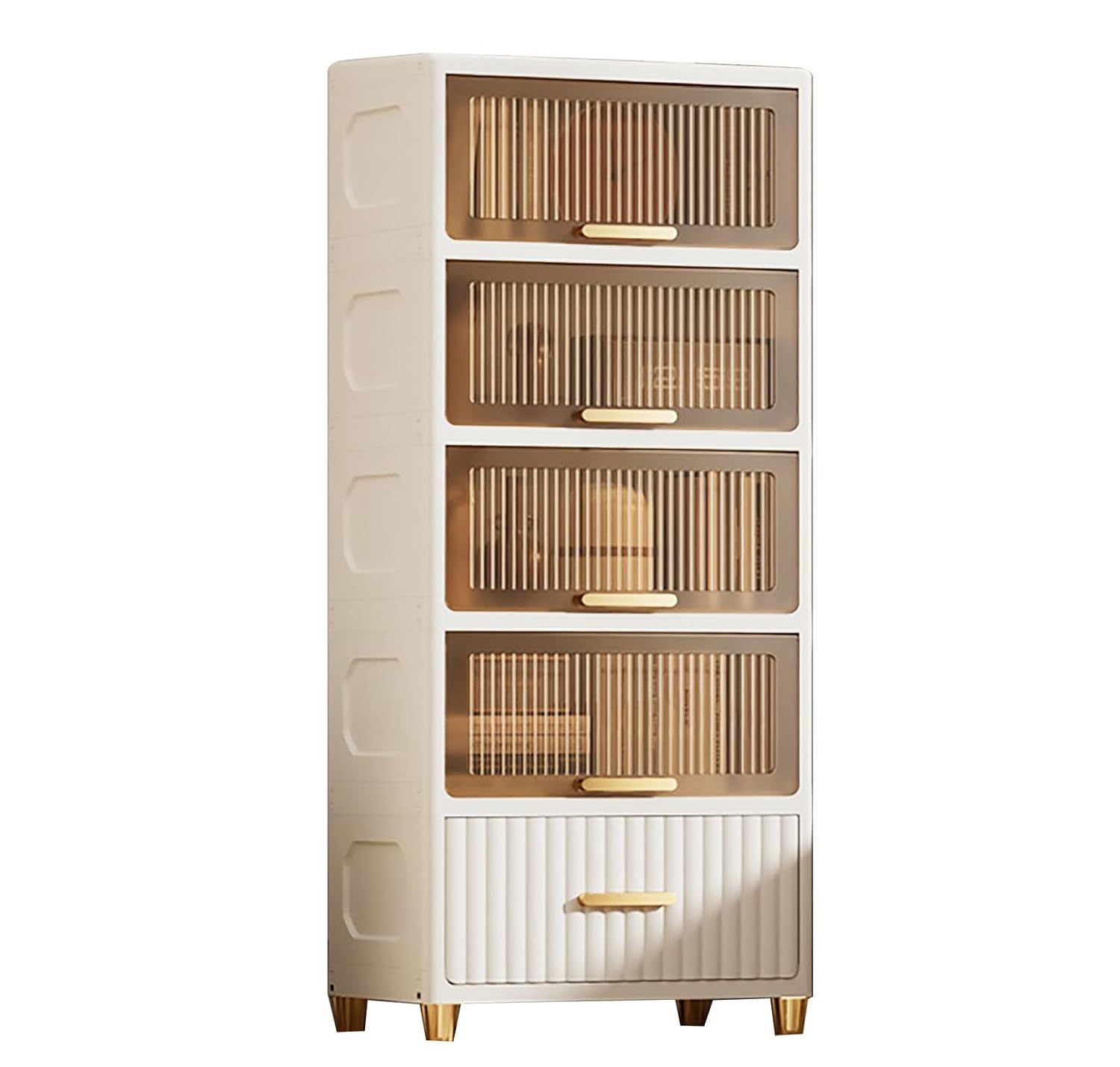 Bathroom Storage Cabinet – Freestanding Organizer with Drawers & Shelf (White,5 Layer 50CM)