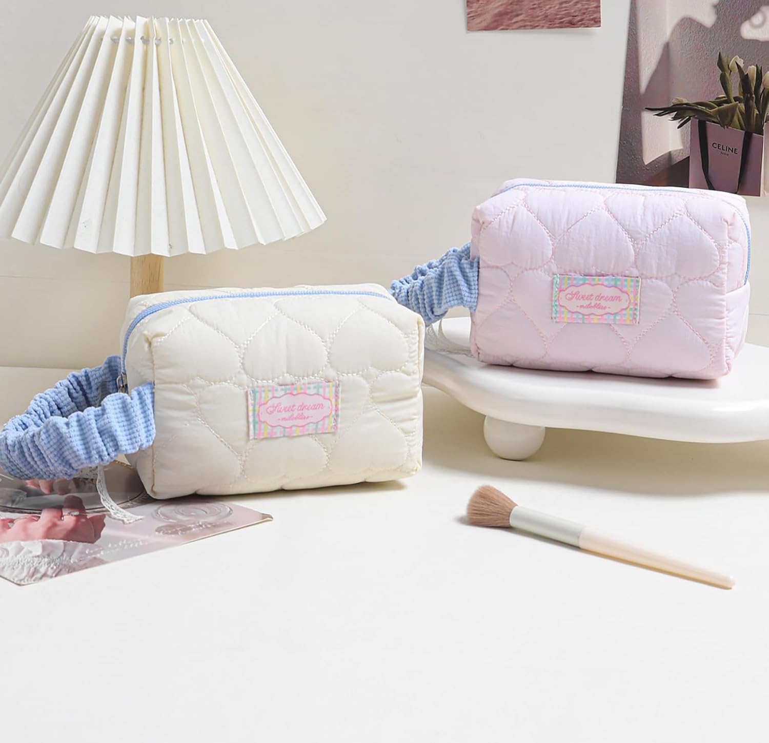 Korean Quilted Makeup Bag for Women