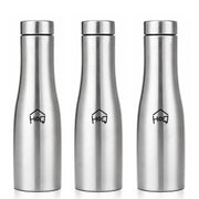 1 Litre Stainless Steel Water Bottle with Sipper Cap – Single Wall, Leak-Resistant Sports & Fridge Bottle (Silver)