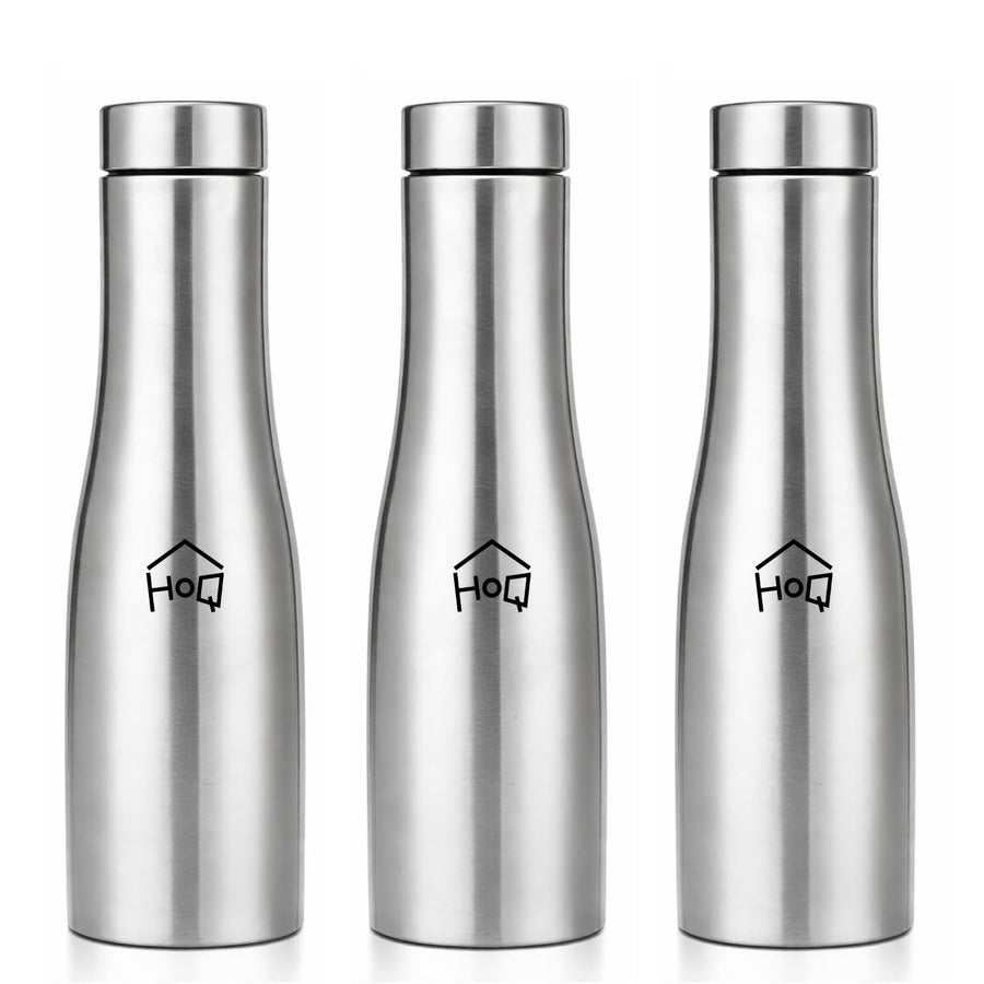 1 Litre Stainless Steel Water Bottle with Sipper Cap – Single Wall, Leak-Resistant Sports & Fridge Bottle (Silver)
