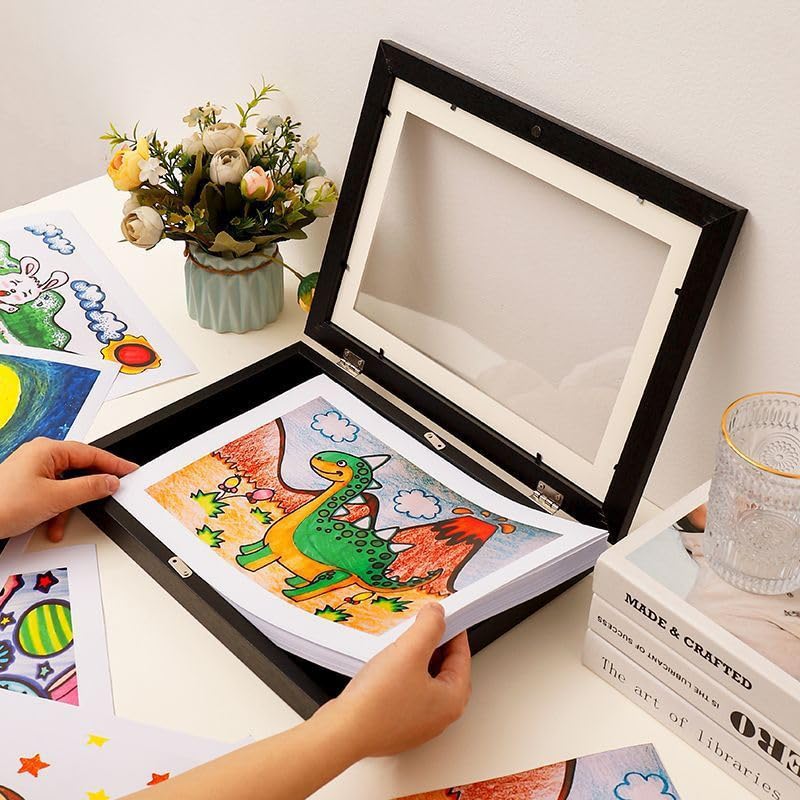 Kids Art Frame – Front-Opening Changeable Display 13×10 inch