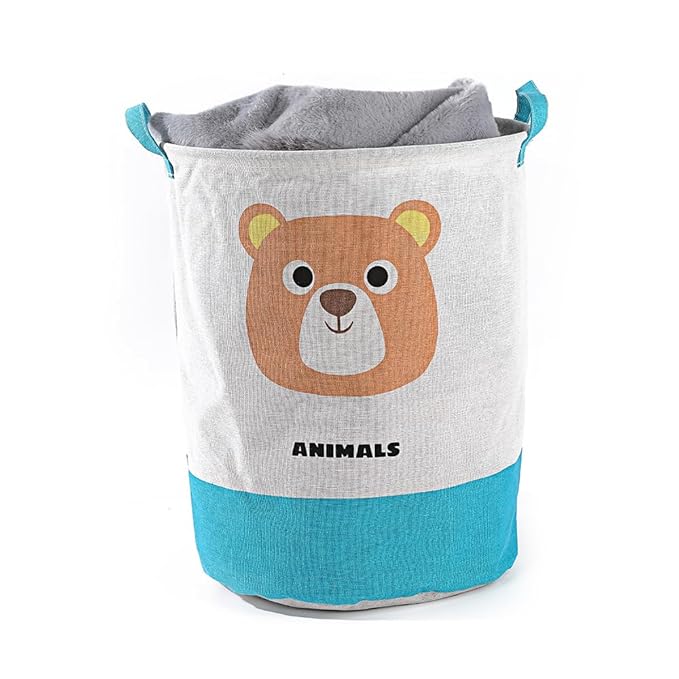 Round Laundry Basket Cute Cartoon Cloth Storage (Toys)
