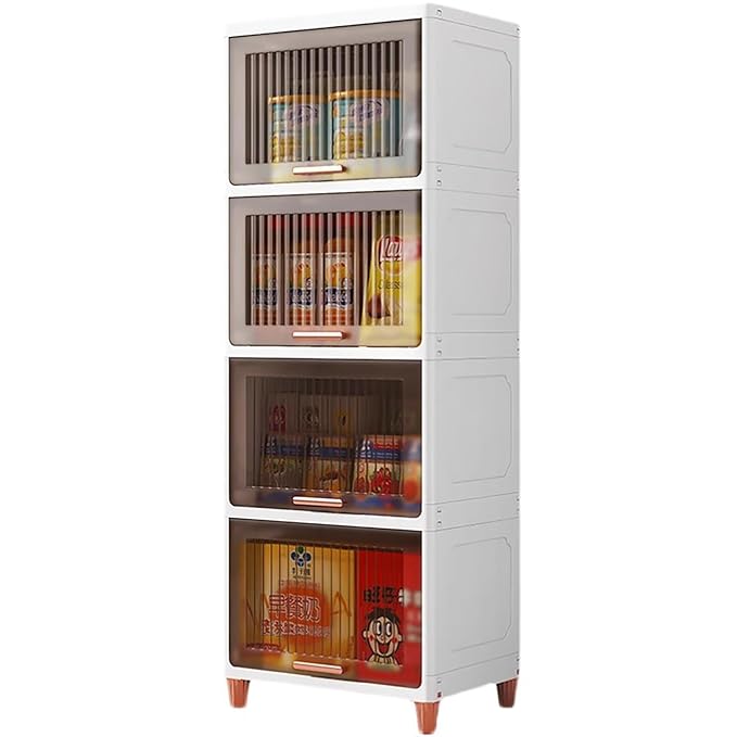 Plastic Storage Cabinet Flip-Top with Utility Storage Unit (White)