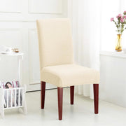 Elastic Jacquard Chair Cover Stretch Removable (cream)